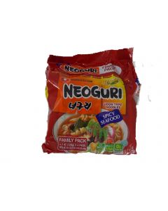 Nong Shim Neoguri Udon Instant Noodles - Spicy Seafood (4x120g)